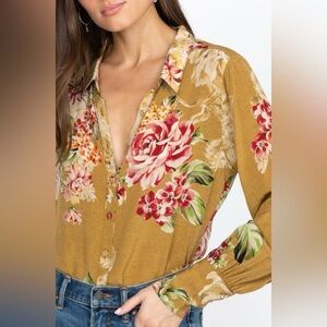 Johnny Was Vintage Rose Yrene Button Up Blouse